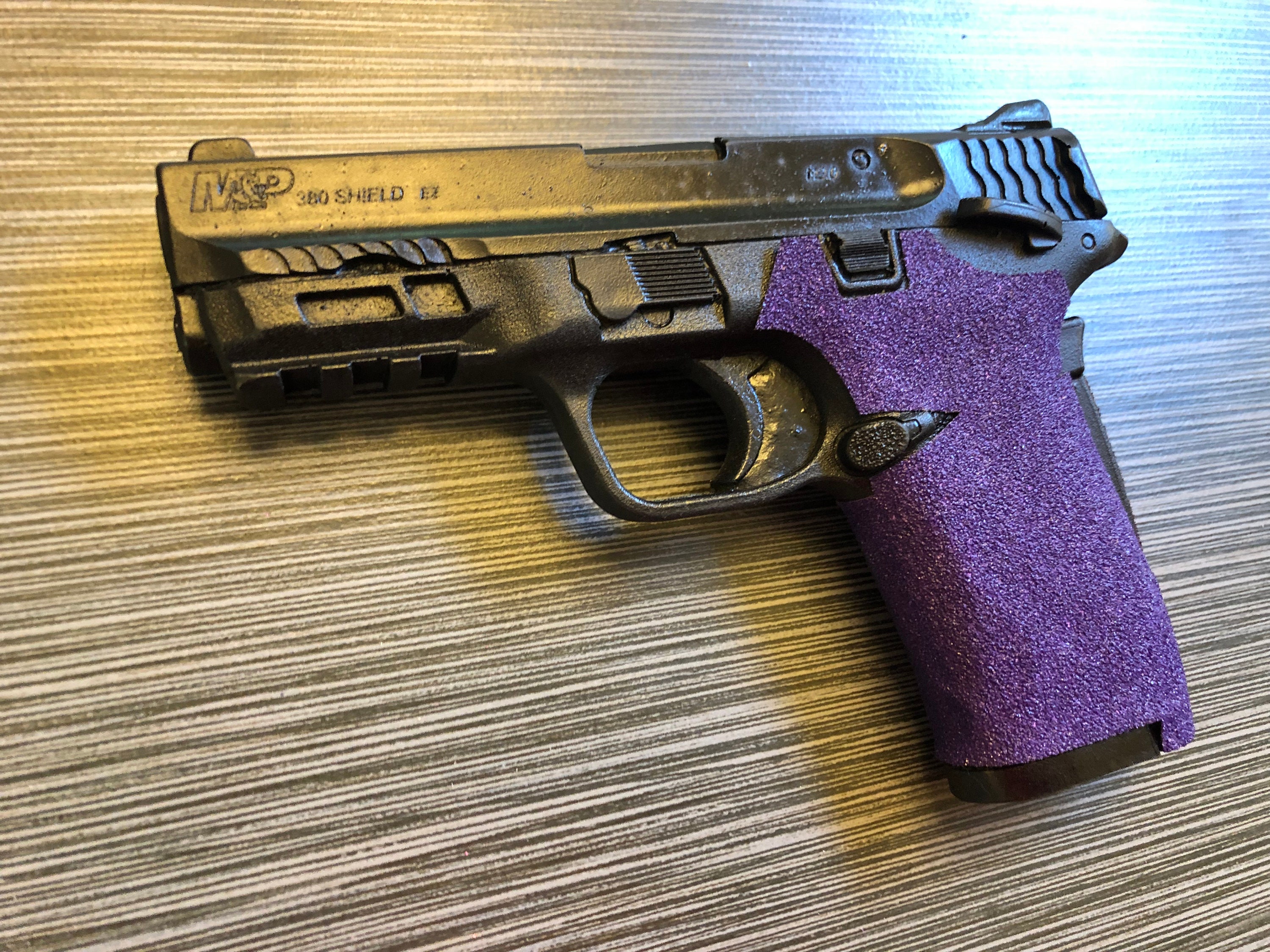 HANDLEITGRIPS Purple Sandpaper Gun Grip Wrap for Smith and Etsy