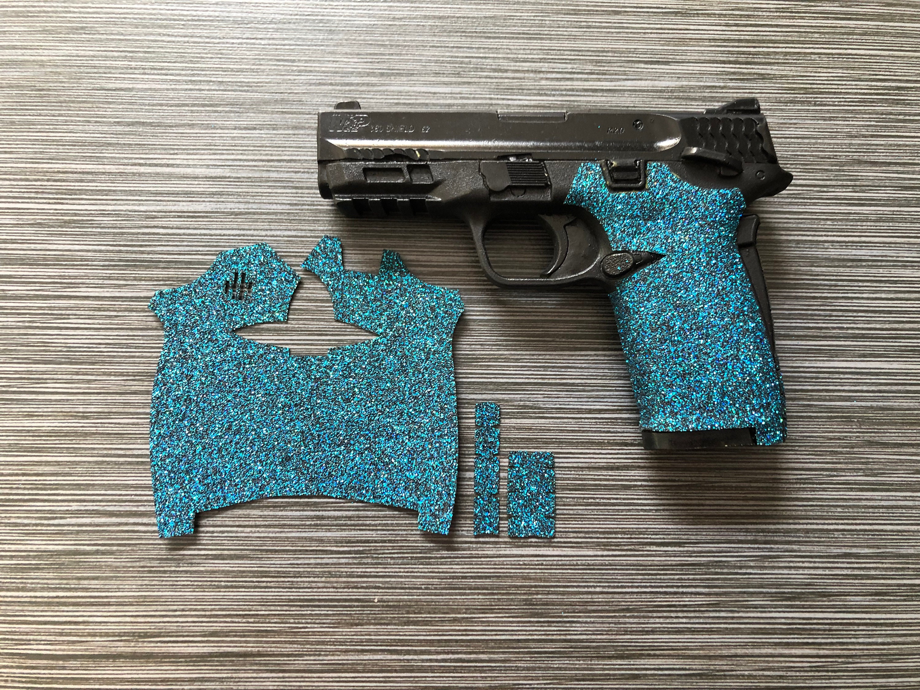 HANDLEITGRIPS Blue Glitter Sandpaper Gun Grip Wrap Gun Parts Etsy