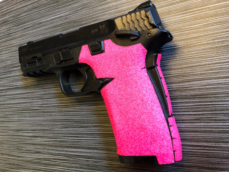 HANDLEITGRIPS Pink Sandpaper Gun Grip Wrap for Smith and Etsy