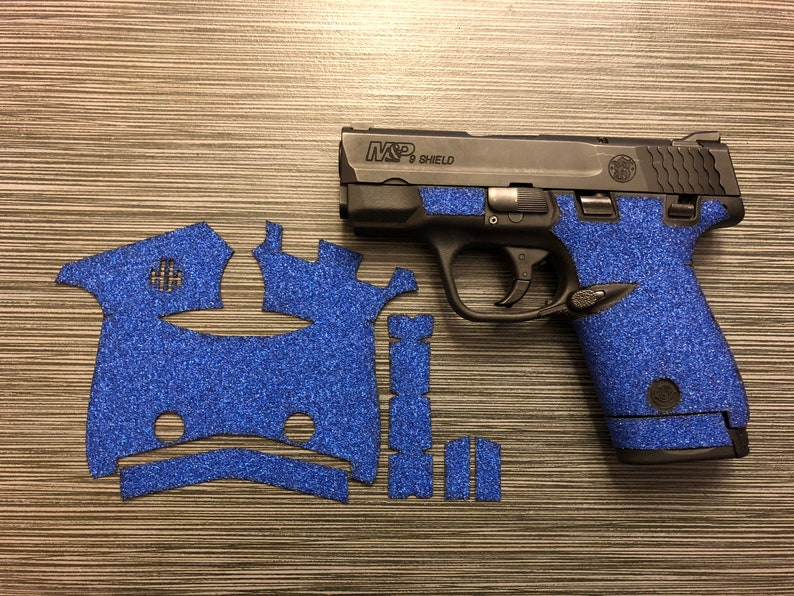 HANDLEITGRIPS Blue Sandpaper Gun Grip Wrap for Smith and Etsy