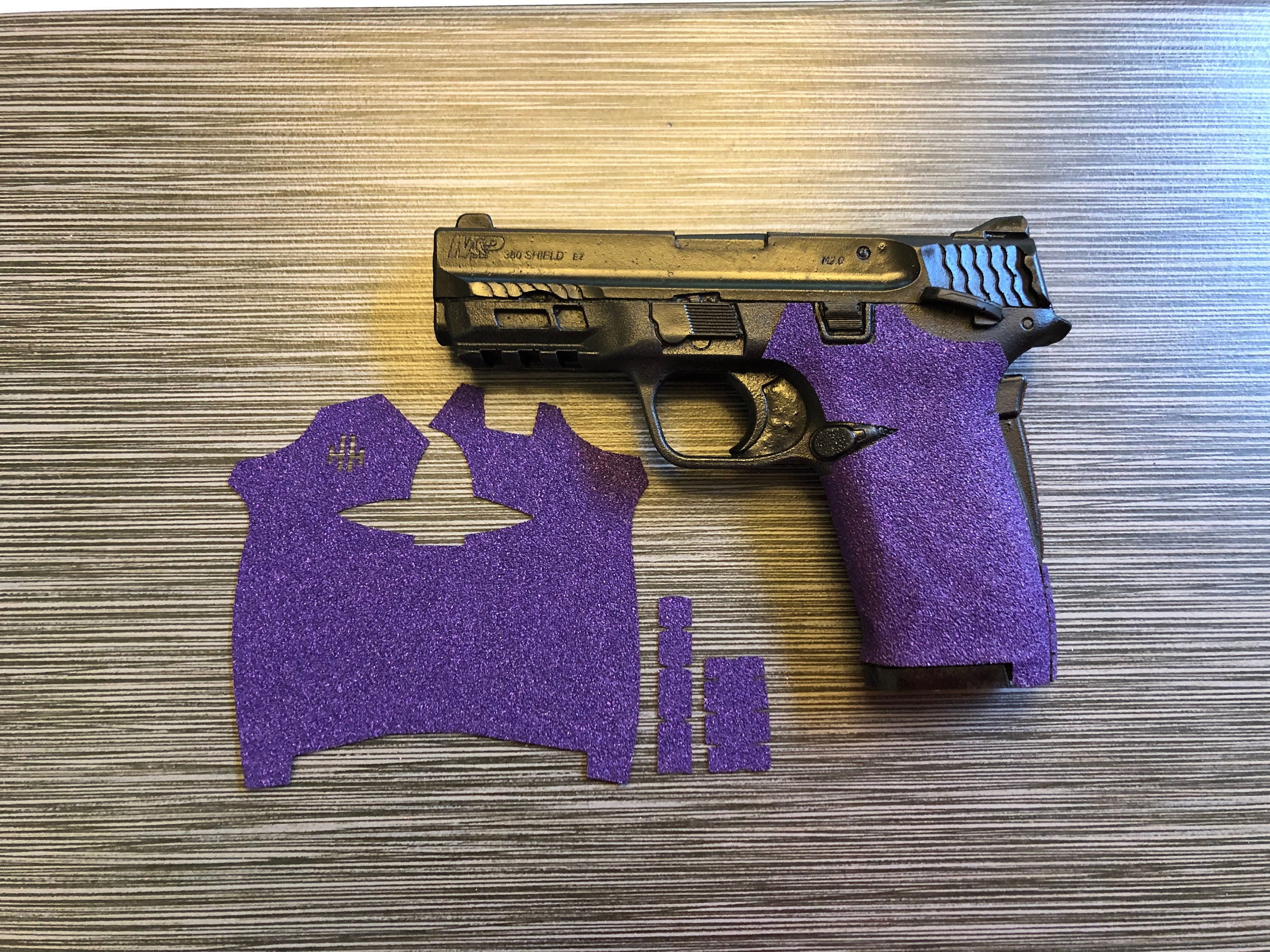 HANDLEITGRIPS Purple Sandpaper Gun Grip Wrap for Smith and Etsy