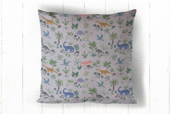 grey dinosaur bedding