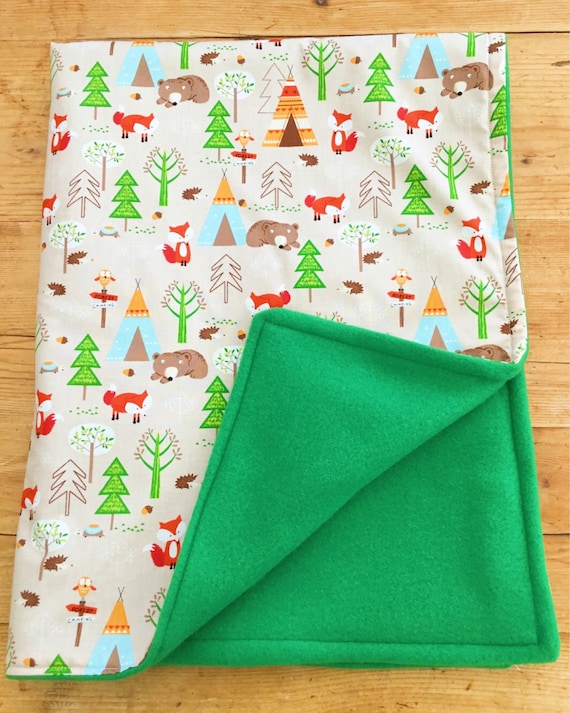 Woodland Print Baby Blanket Warm Baby Blanket Winter Baby Etsy