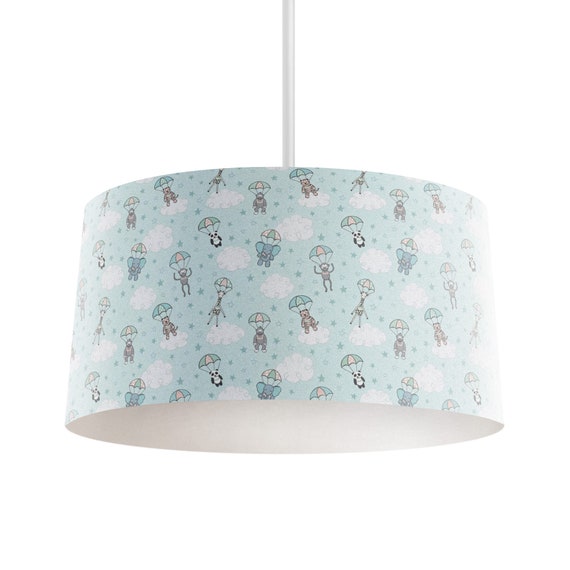 baby blue lamp shade for nursery