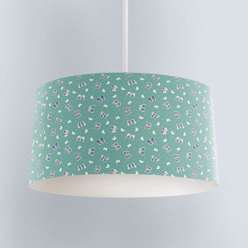 Pre Order Glow In The Dark Butterfly Lampshade Teal Green Etsy
