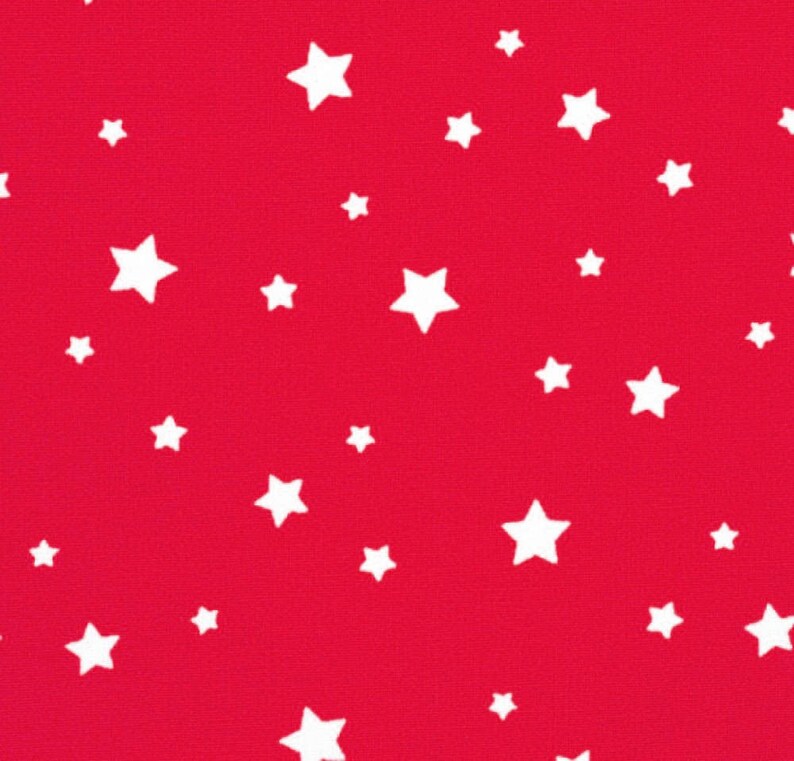 Red And White Star Print Blackout Nursery Curtains Childrens Etsy