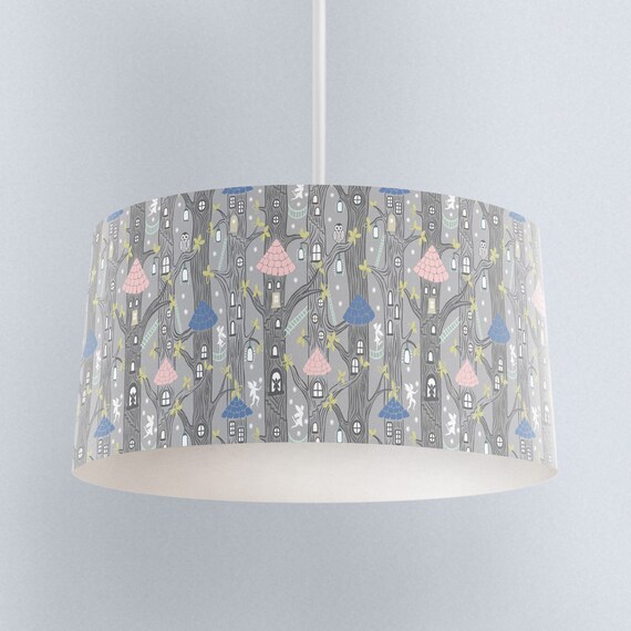 Owl Lampshade Or Ceiling Light Shade 10 Inch Girls Childrens Kids Pink Woodland Bedroom Nursery Accessories Gifts Lighting Lamps - Childrens Ceiling Lampshade