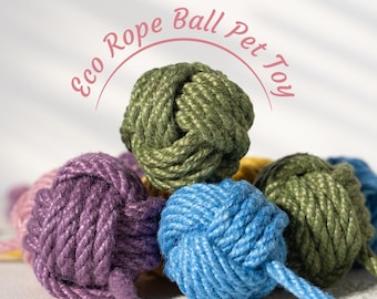 Öko-Juteseilball Haustierspielzeug - Natürliches Kauen, Interaktives Spielen