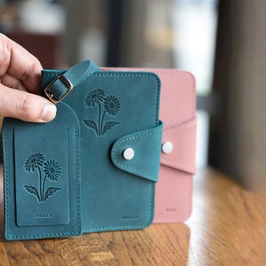 Gepäckanhänger Passhalter, Brautjungfer benutzerdefiniertes Geschenk, Passport Brieftasche Monogramm Gepäckanhänger, Passport Set Frauen, Reise-Accessoires