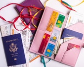 Travel wallet, Leather monogram travel wallet. Personalized wallet organizer, Leather passport wallet, Passport holder, Passport cover