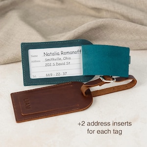 Personalized Leather Luggage Tag Travel Accessories Gift Travel Ideas Holiday Gift Bridesmaid Gift Wedding Favors Hotel Event Gifts