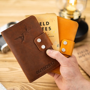 Leather Notebook Cover, Travelers Notebook Cover, Genuine Leather Travel Notebook Cover