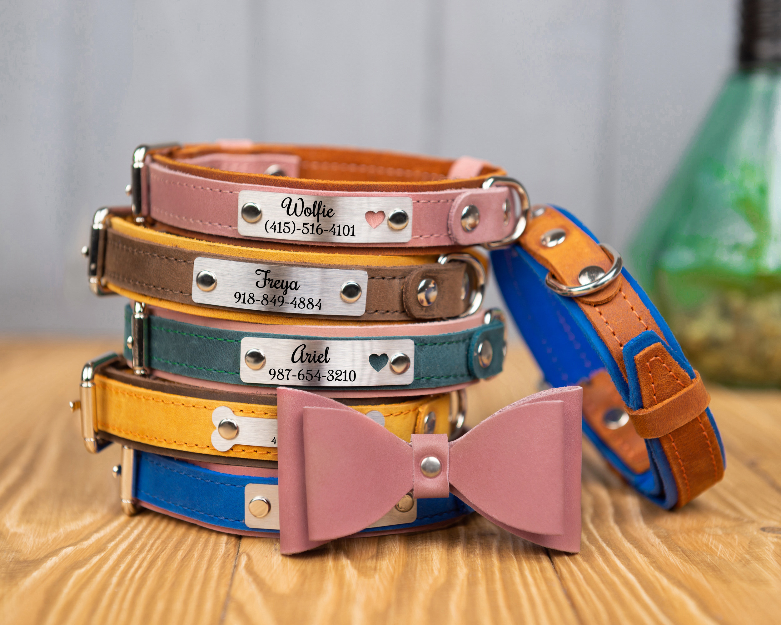 Didog Leather Custom Dog Collars And Tags Personalized Dog