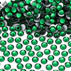 Jade Green Adore Non-Hotfix Glass Rhinestones  2-6mm