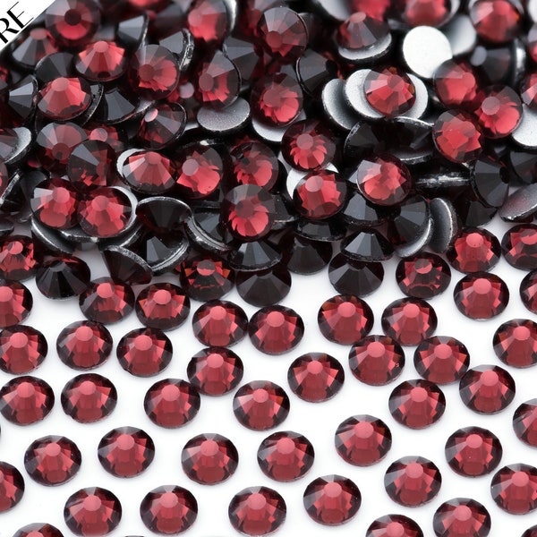 Maroon Adore Non-hotfix Glass Rhinestones  2-6mm