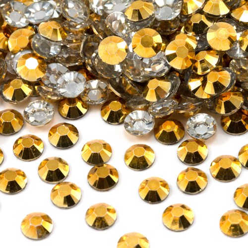 Gold Resin Rhinestones for Embellishments and Nail Art 36mm Etsy
