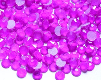 Neon Purple Glass Rhinestones for Embellishments 2-6mm