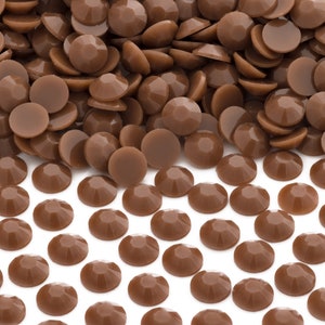 Opaque Coffee Brown Jelly Resin Rhinestone for Embellishments and Nail Art 3-5mm