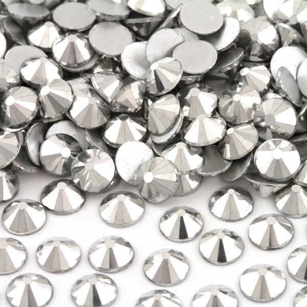 Silver Glass Rhinestones for Embellishments 2-6mm