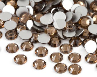 Smoked Topaz Glass Rhinestones for Embellishments 2-6mm