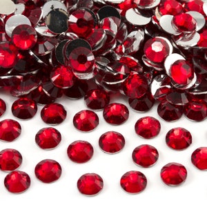 Ruby Red Resin Rhinestones for Embellishments and Nail Art 3-6mm image 2