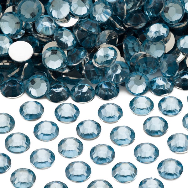 Light Sapphire Blue Resin Rhinestones for Embellishments and Nail Art 3-6mm