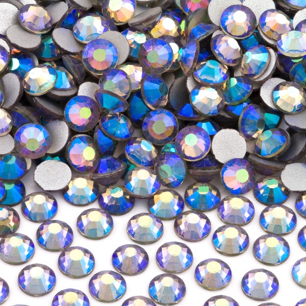 Black Diamond AB Glass Rhinestones for Embellishments 2-6mm
