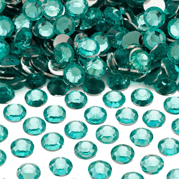 Aquamarine Resin Rhinestones for Embellishments and Nail Art 3-6mm