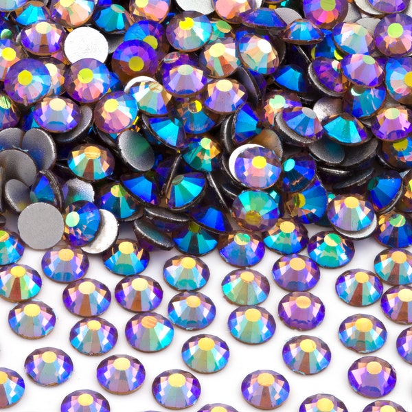 Smoked Topaz AB Glass Rhinestones for Embellishments 2-6mm