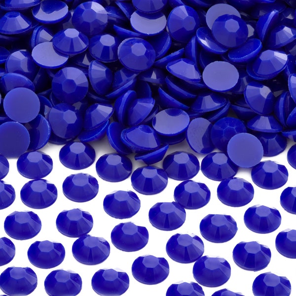 Opaque Sapphire Blue Jelly Resin Rhinestone for Embellishments and Nail Art 3-5mm