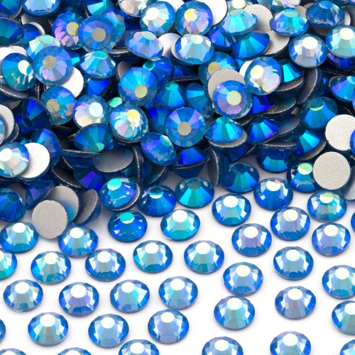 Blue Zircon AB Glass Rhinestones for Embellishments 2-6mm | Etsy