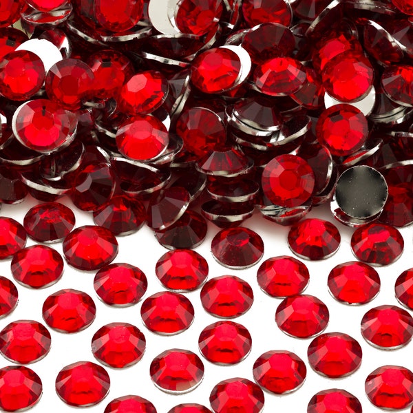 Ruby Red Resin Rhinestones for Embellishments and Nail Art 3-6mm