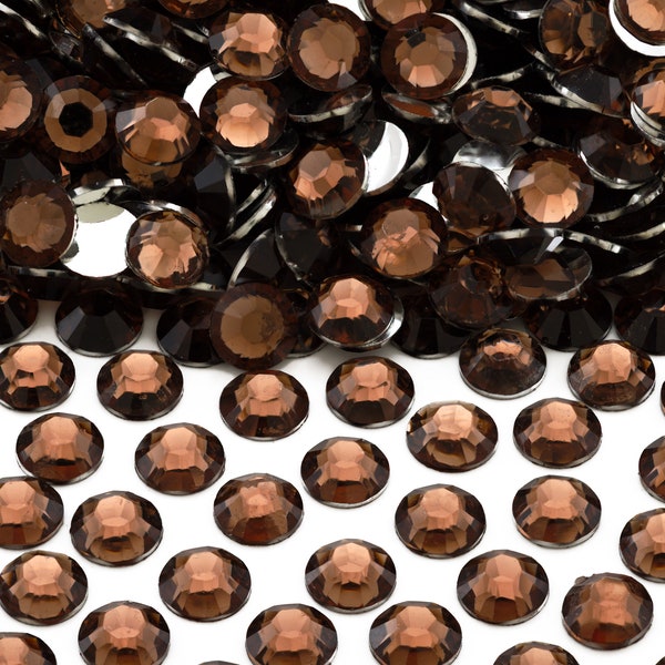 Coffee Brown Resin Rhinestones for Embellishments and Nail Art 3-6mm