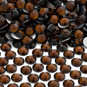 Coffee Brown Adore Non-hotfix Glass Rhinestones  2-6mm