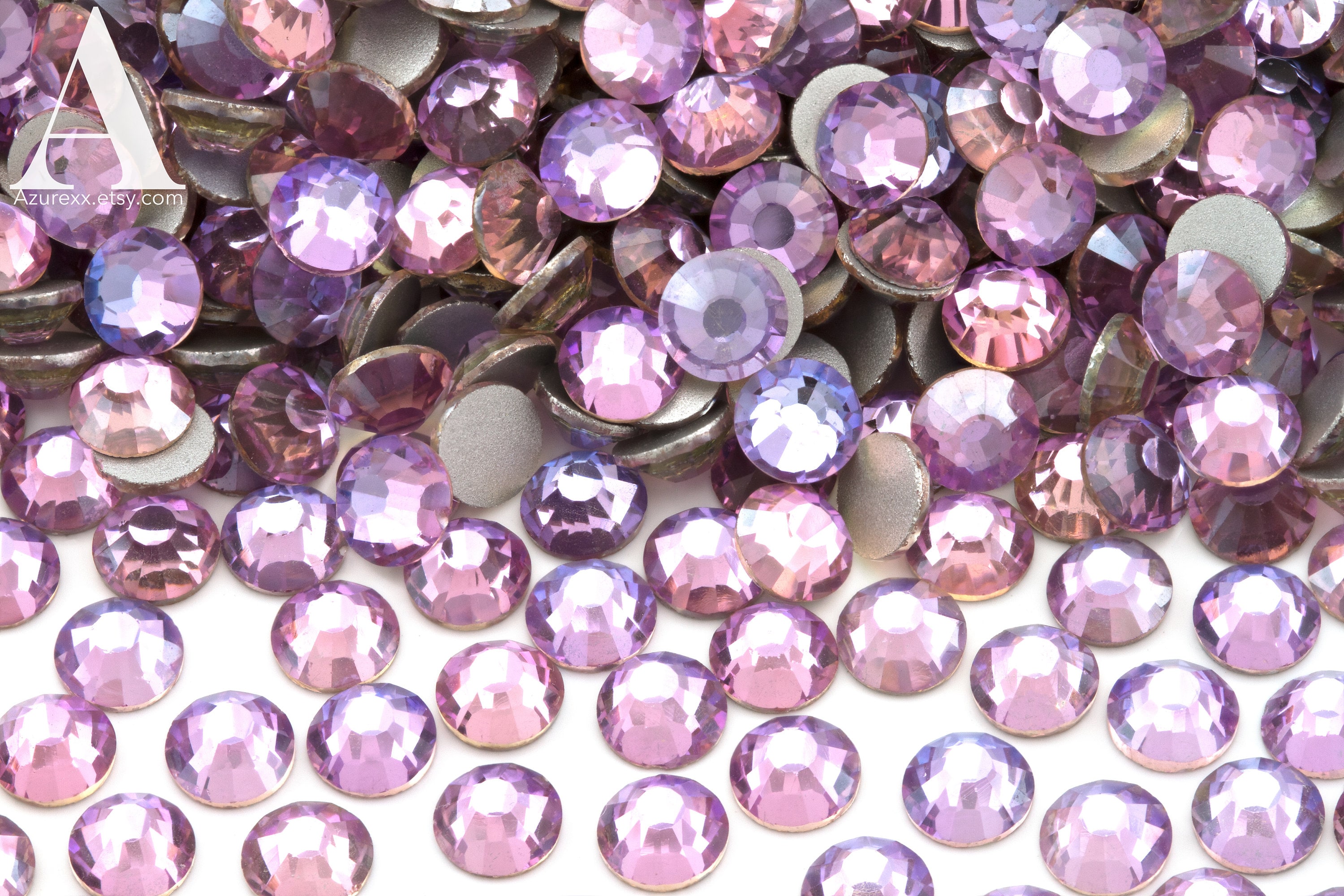 Purple Velvet HOTFIX PREMIUM Glass Rhinestones Bling Crystals  Embellishments for Fabric Choose Size Ss6 Ss10 Ss16 Ss20 Ss30 High Quality  