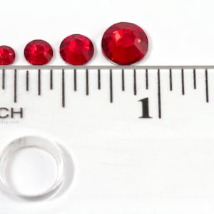 Ruby Red Resin Rhinestones for Embellishments and Nail Art 3-6mm image 3