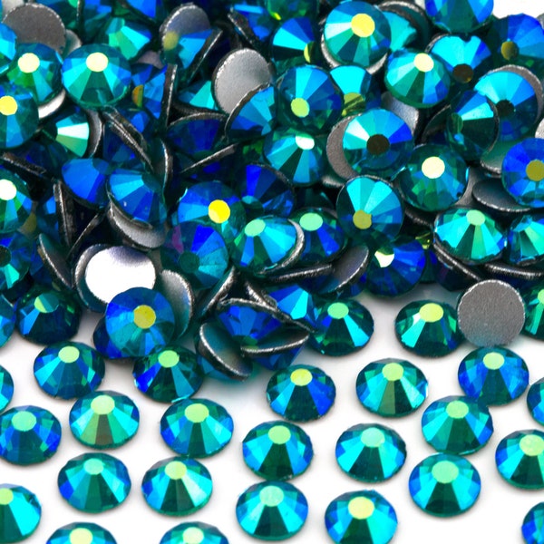 Blue Zircon AB Glass Rhinestones for Embellishments 2-6mm