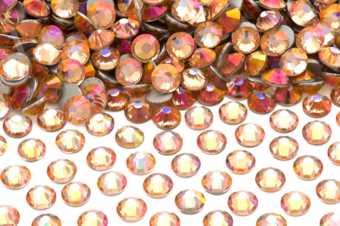 Champagne Rhinestone Micro Mirage Champagne Non-hotfix Flatback Glass Rhinestones for ...