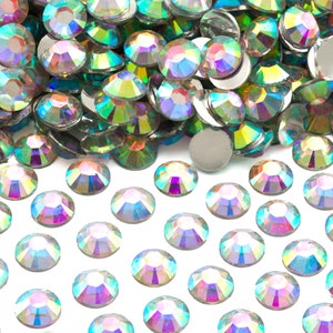 Crystal AB Resin Rhinestones for Embellishments and Nail Art 3-6mm