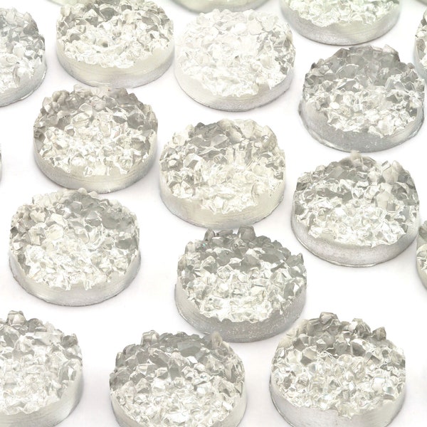 Crystal 12mm Crystal Faux Druzy Cabochons