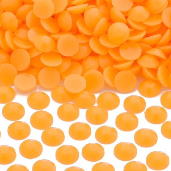 Opaque Light Orange Jelly Resin Rhinestone  for Embellishments and Nail Art 3-5mm