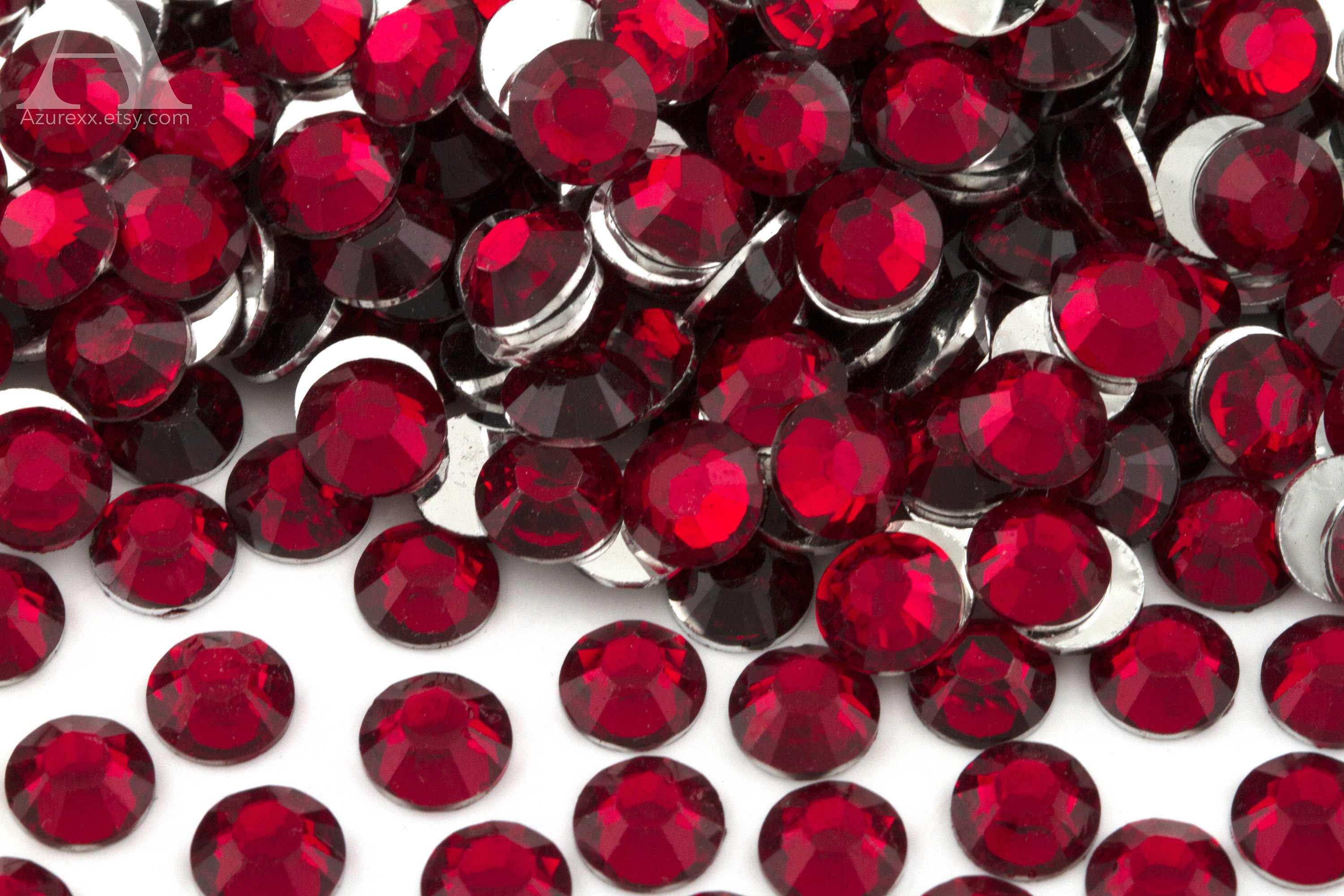 Dark Red Resin Rhinestones for Embellishments and Nail Art 3-6mm