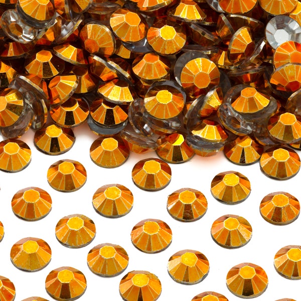 Gold Resin Rhinestones for Embellishments and Nail Art 3-6mm