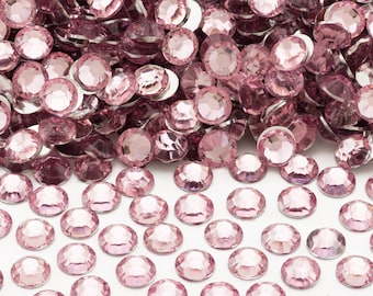 Light Pink Resin Rhinestones for Embellishments and Nail Art 3-6mm