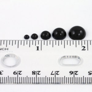 Black Flatback Half Round Pearls for Embellishments 3-16mm image 2