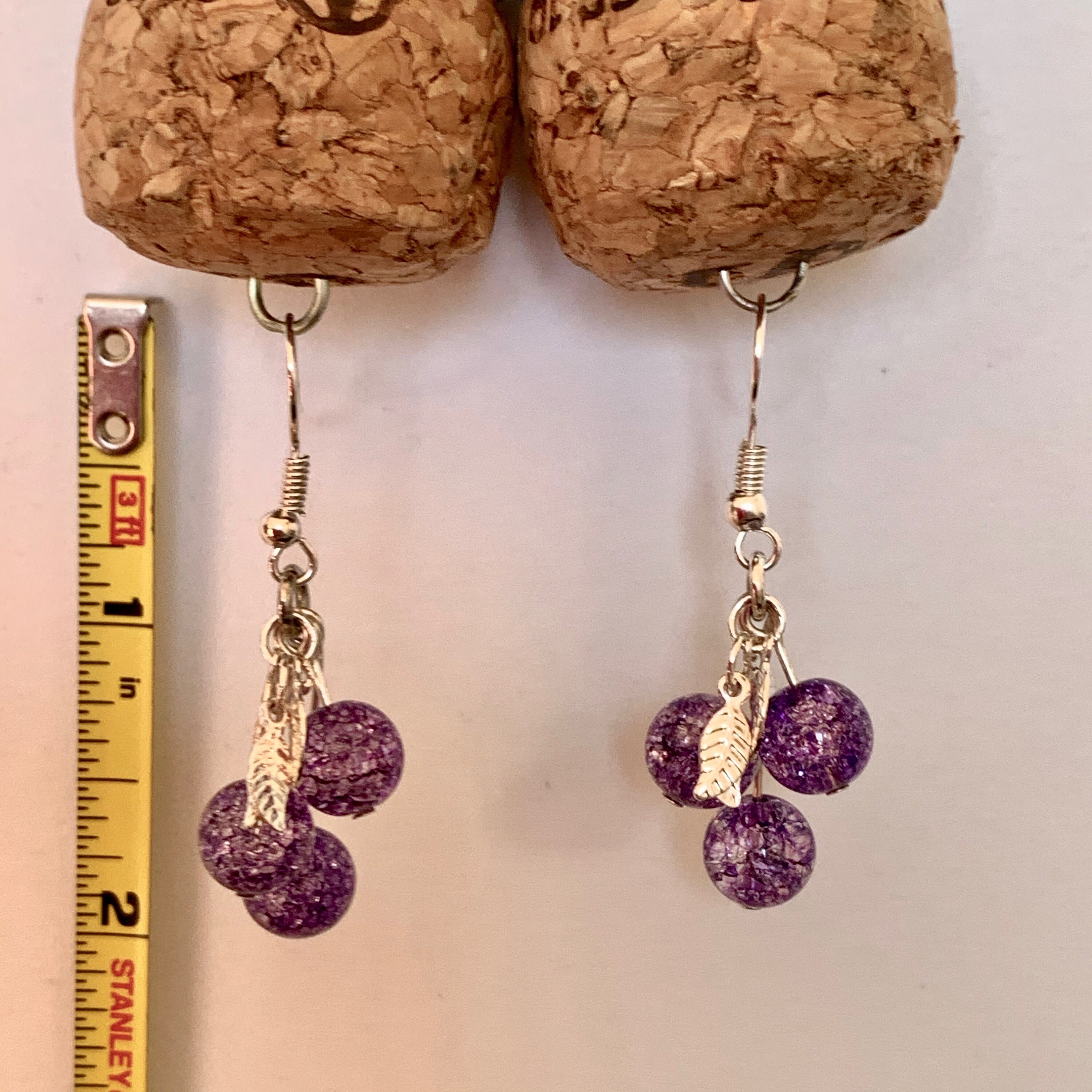 Handmade Grape Cluster Earrings with Featuring Etsy