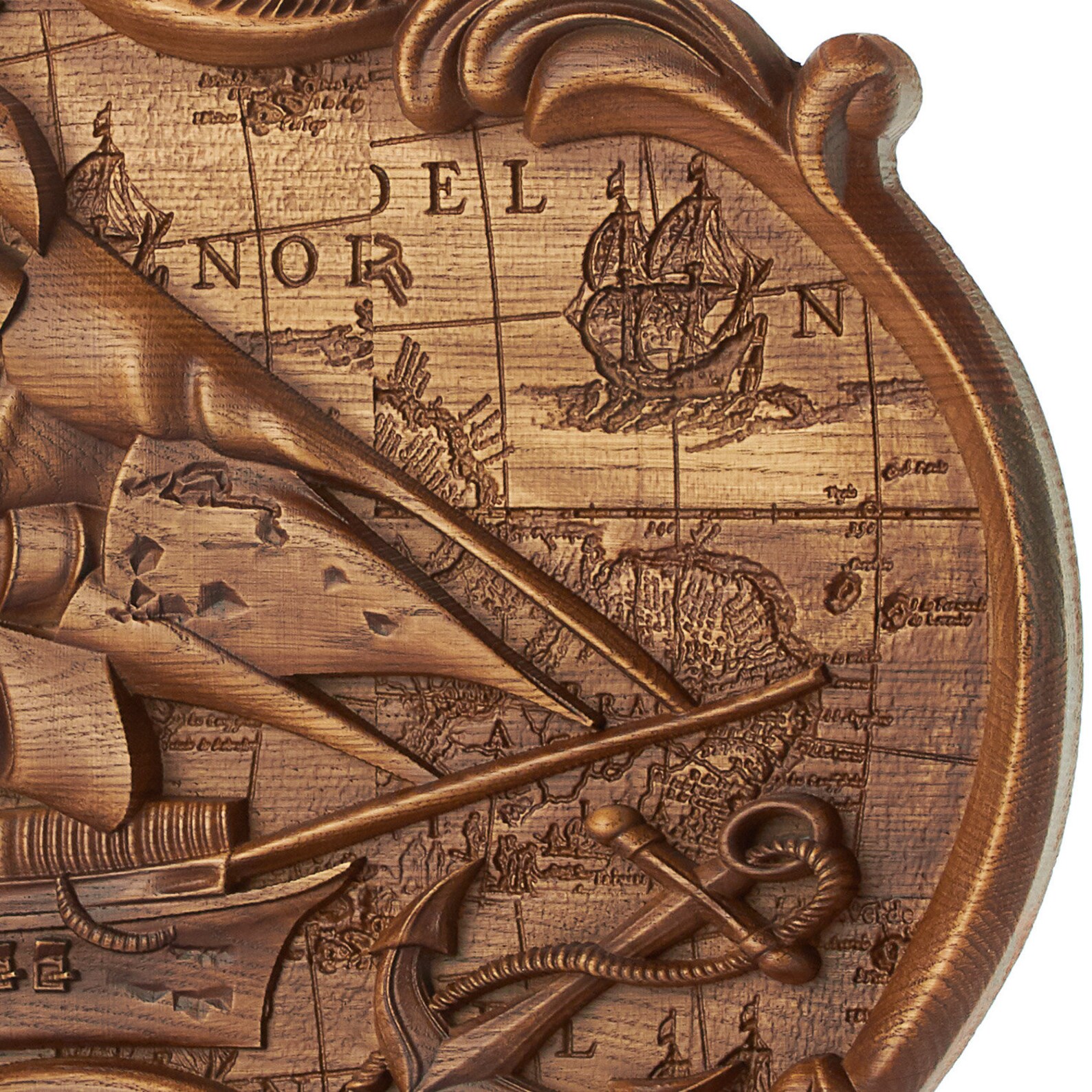 Sailing Ship Carving Nautical Art Sailboad Carved from Oak Etsy