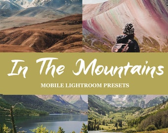 5 IN THE MOUNTAINS Lightroom Presets / Reise- und Wanderfilter für Reisebeeinflusser und Naturliebhaber, Natur-Lightroom-Presets insta