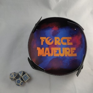 Force Majeure Dice Tray - Soft Neoprene Dice Tray - Fold-able Collapsible Tray - Portable Dice Tray - Lightweight Tray - Board Game Gift