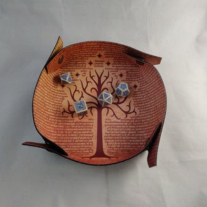 Tree of Gondor Dice Tray - Soft Neoprene Dice Tray - Fold-able Collapsible Tray - Portable Dice Tray - Lightweight Tray - Board Game Gift